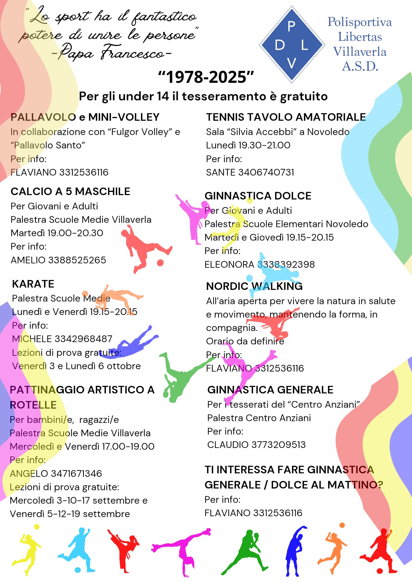 La locandina dell'anno corrente